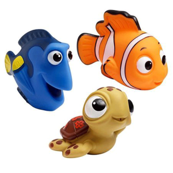 Nemo, Dory, and Squirt