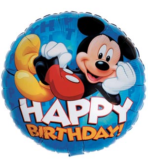 pols Doe herleven Geleend Mickey Mouse Happy Birthday Foil Balloon from Karin's Florist