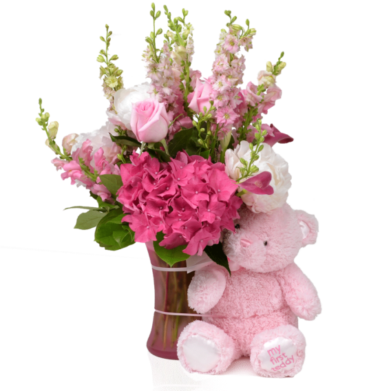 My First Teddy Pink Bouquet