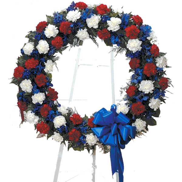 Red White & Blue Standing Wreath
