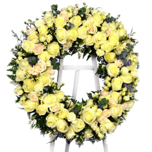 Standing Yellow Rose Wreath