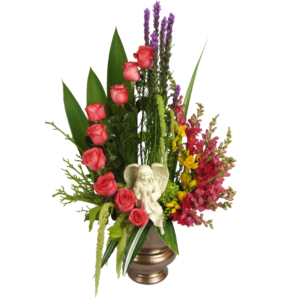 stairway to heaven arrangement provides serenity to those christmas table flower arrangements