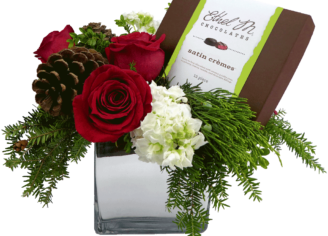 Holiday Tidings Bouquet featuring Ethel M Chocolates