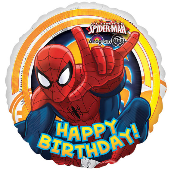 Happy Birthday Spider-man Foil Balloon