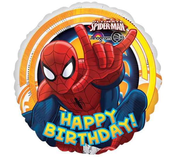 Happy Birthday Spider-man Foil Balloon