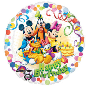 17" Happy Birthday Mickey and Friends Foil Balloon