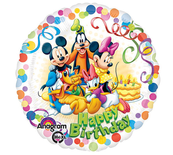 17" Happy Birthday Mickey and Friends Foil Balloon