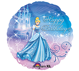 Cinderella Happy Birthday Foil Balloon