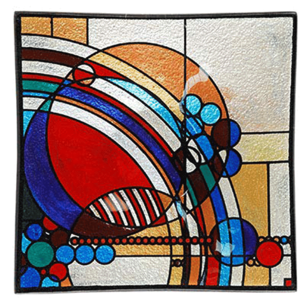 Square Art Glass Plate