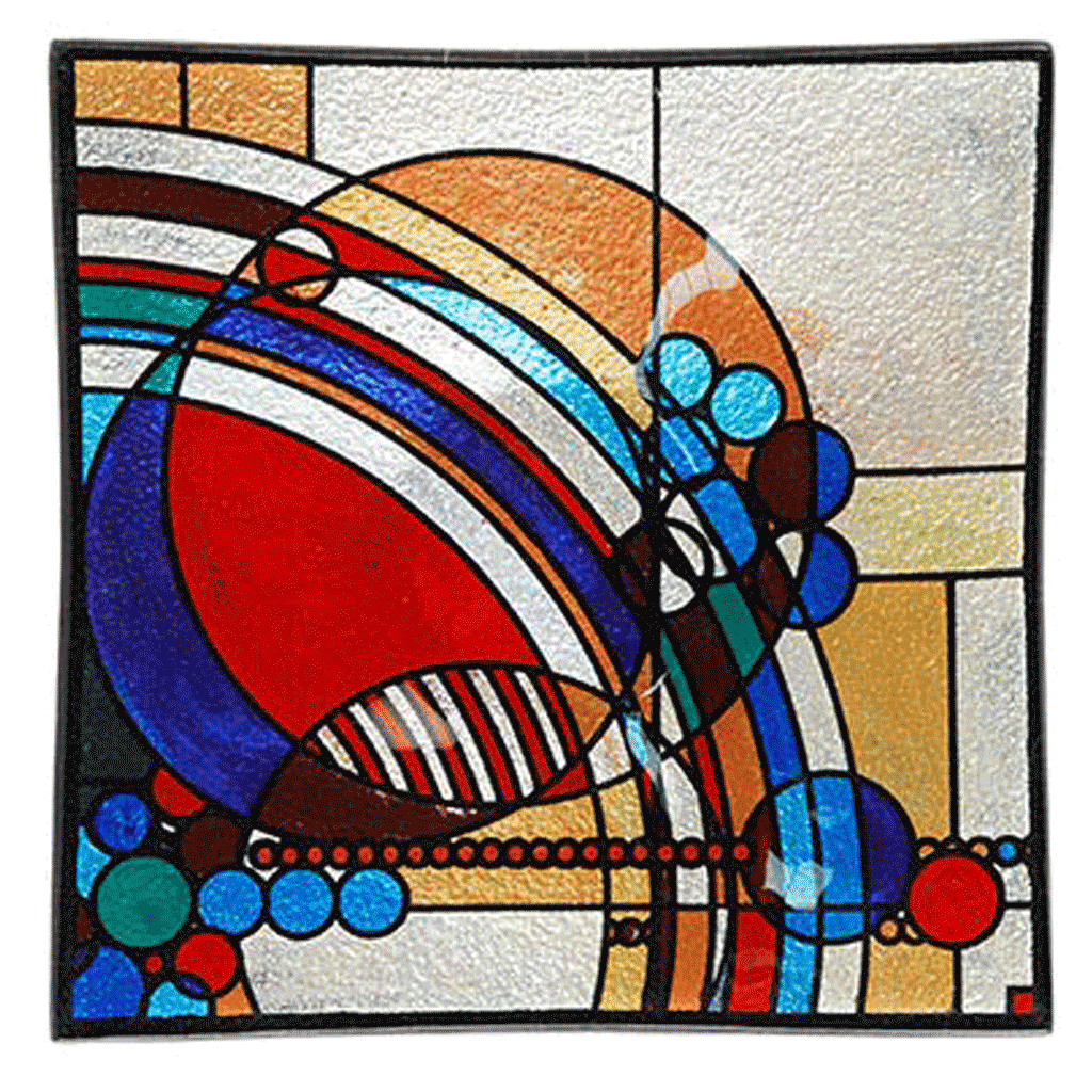 Square Art Glass Plate