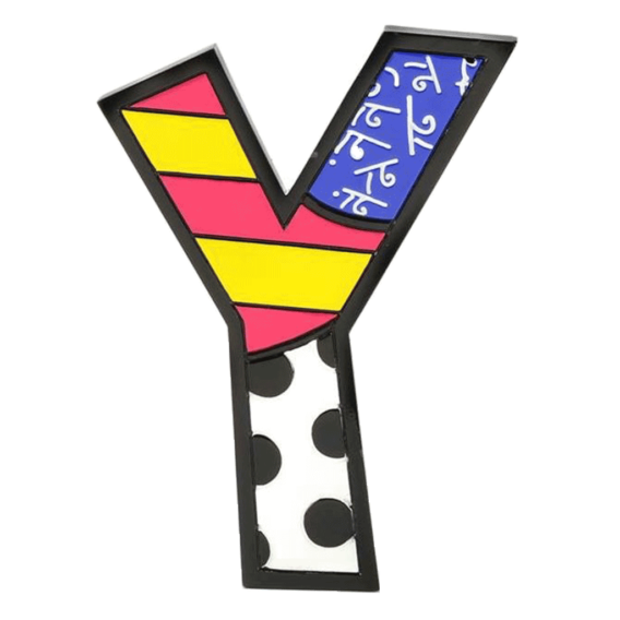 Letter Y Table Topper by Romero Britto