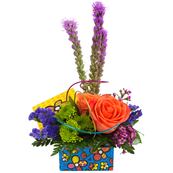 Britto Flower Keepsake Box Bouquet