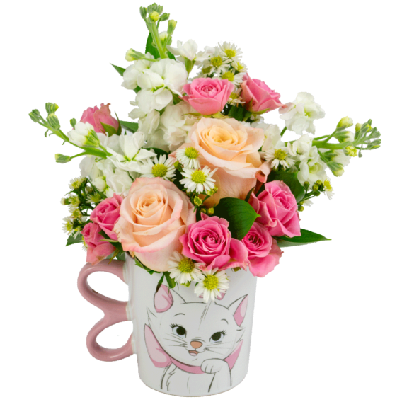 Aristocats Purrfectly Pink Flower Mug
