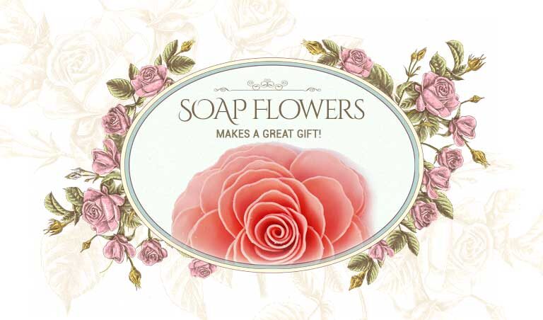 Soap Flowers available at Karin's Florist.