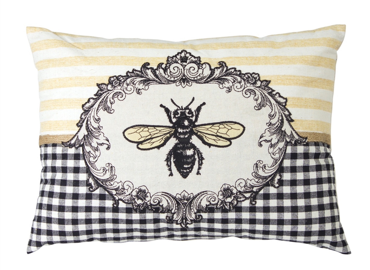 bee throw pillow