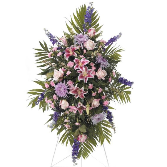 Purple and Pink Funeral Spray