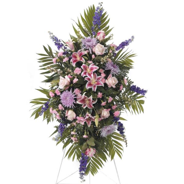 Purple-and-Pink-Funeral-Spray Purple and Pink Funeral Spray