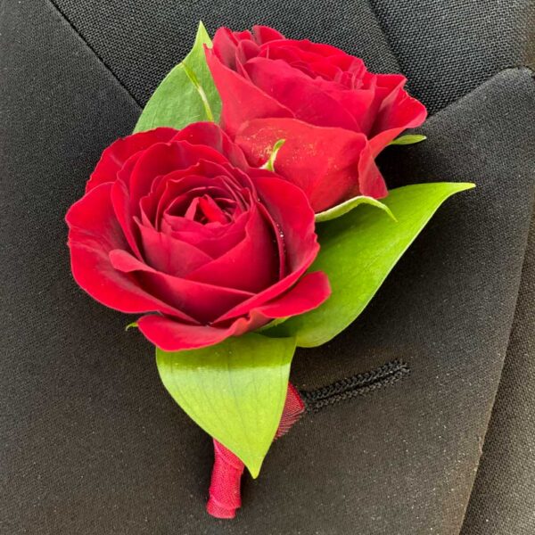 Red Hot Rose Boutonniere