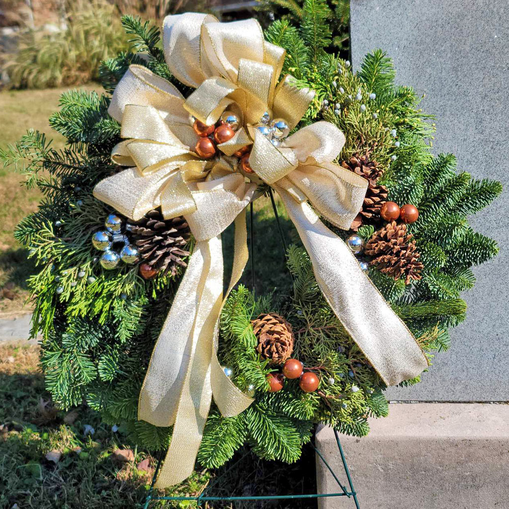 Holiday-Wreath-on-Easel-Premium-1 Holiday Wreath on Easel - Premium