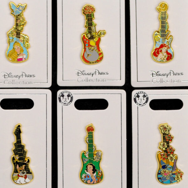 Disney Pin Set - Limited Release Guitar Pins - 10 Pin Set