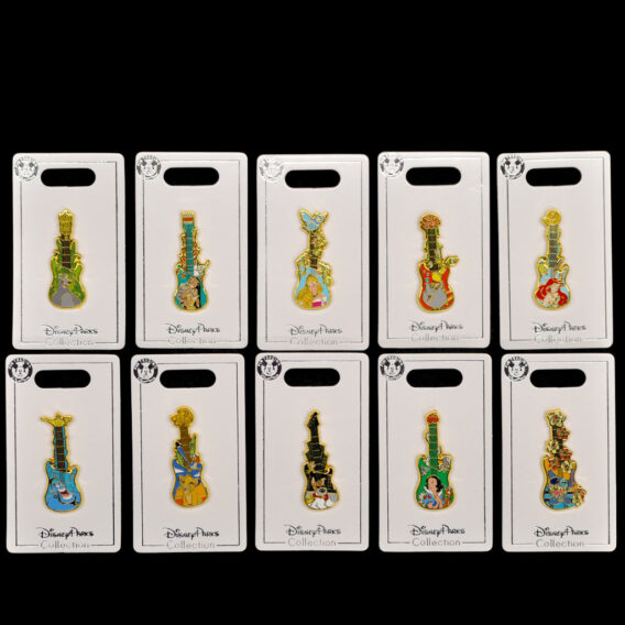 Disney Pin Set - Limited Release Guitar Pins - 10 Pin Set