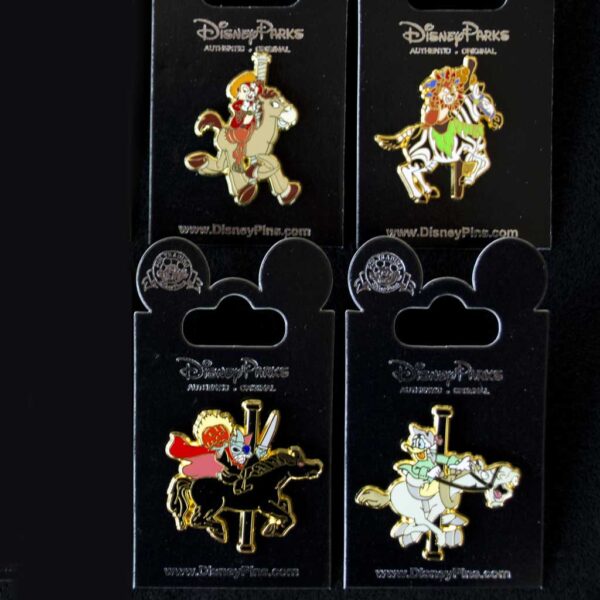 Disney Pin Set - Limited Edition Disney Carousel Pins - 8 Pin Set