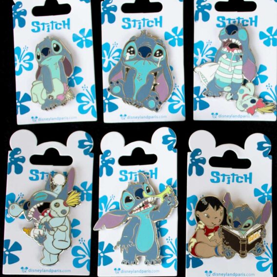 Disneyland Paris Pin Set – Lilo And Stitch – 12 Pin Set