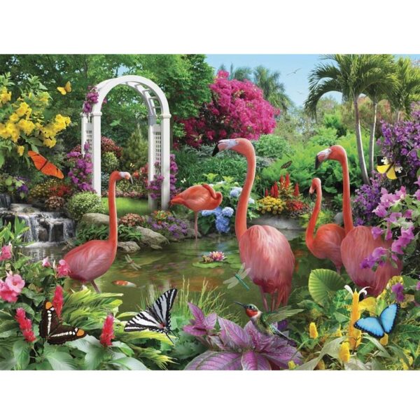 57 Piece Flamingo Cove Wooden Puzzle