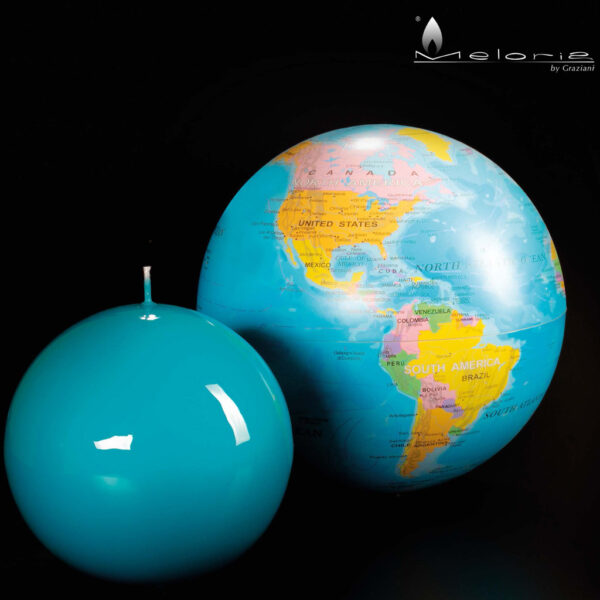 Italian Spherical Turquoise Candle