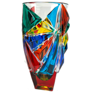 Murano Glass Multi Color Jewel Vase