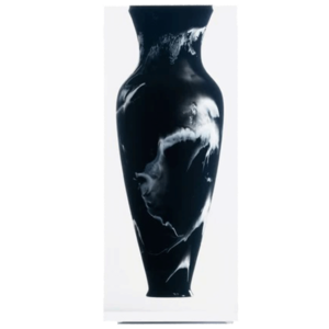 Luxury Acrylic Black Marble Elizabeth Vase