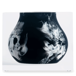 Luxury Acrylic Black Marble Mosco Vase