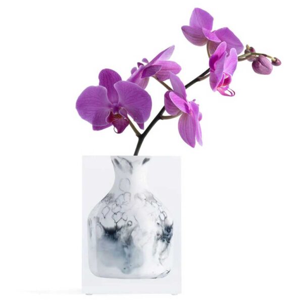 Luxury Acrylic White Marble Hogan Vase