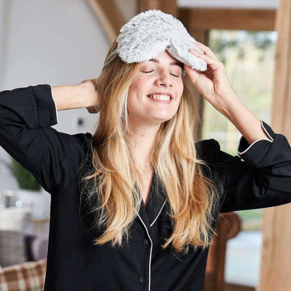 Marshmallow Gray Warmies Eye Mask