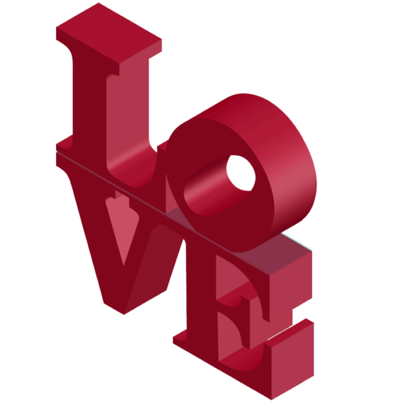 Contemporary Robert Indiana Love Sculpture