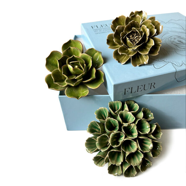 Ceramic Flower Wall Art Fleur Box Set