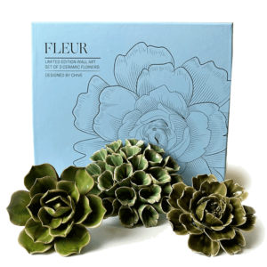 Ceramic Flower Wall Art Fleur Box Set