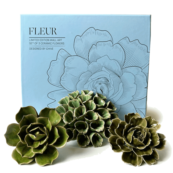 Ceramic Flower Wall Art Fleur Box Set