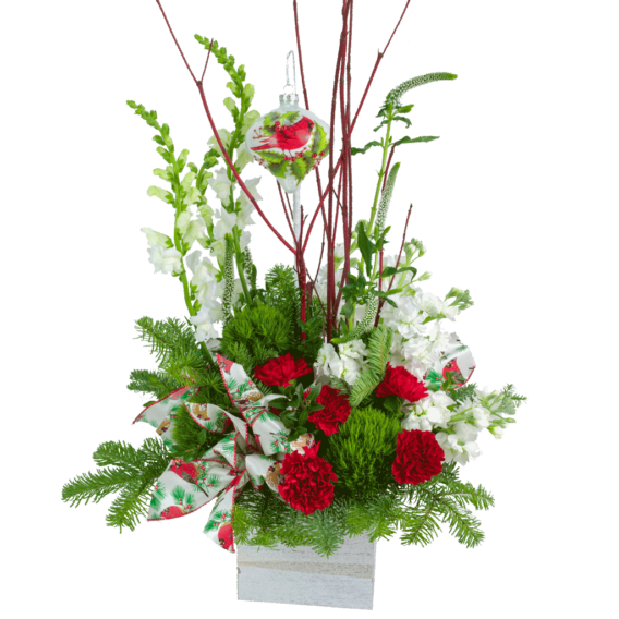 Cardinal Splendor Holiday Bouquet