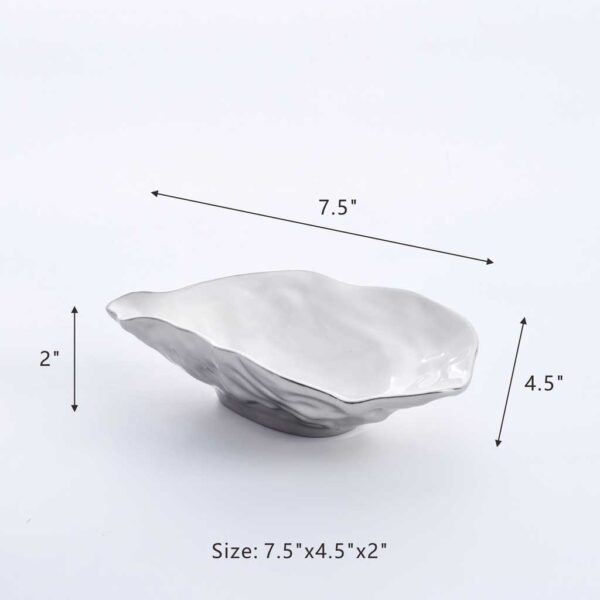 Titanium Porcelain Small Oyster Bowl