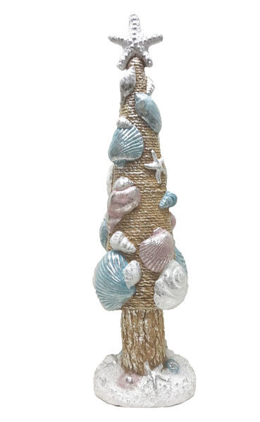 Coastal Rope and Sea Shells Table Top Christmas Tree Coastal Rope & Sea Shells Table Top Christmas Tree