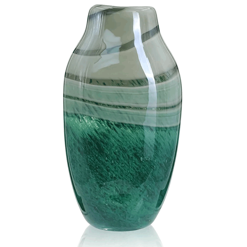 14-inch-Aqua-Glass-Vase 14" Aqua Glass Vase