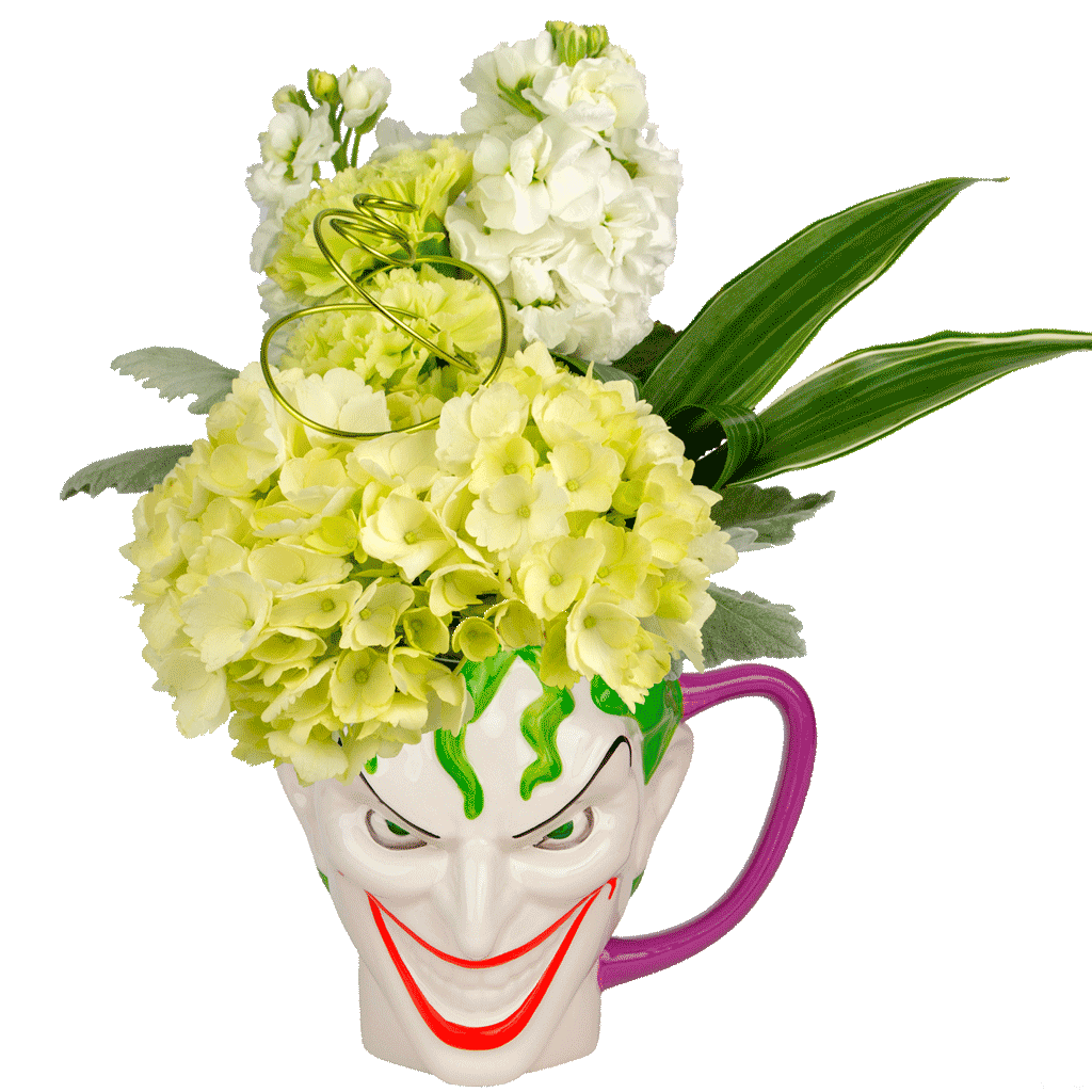 Joker-Mug-Bouquet Joker’s Wicked Grin Bouquet
